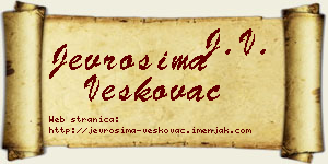 Jevrosima Veškovac vizit kartica